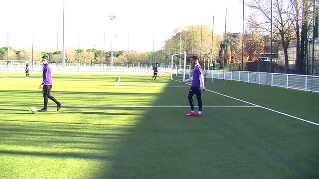 Le groupe élite à l'entraînement avant Andrézieux/TFC et Fabrègues/TFC