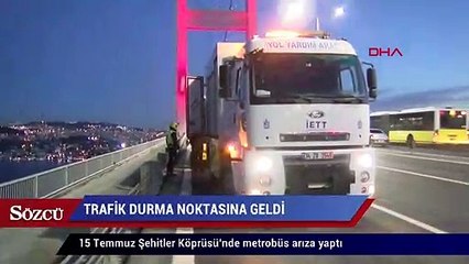 Download Video: 15 Temmuz Şehitler Köprüsü’nde metrobüs arıza yaptı