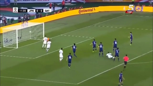 Football - Almoez Ali (Qatar) scores amazing bicycle kick goal against Japan in 2019 AFC Asian Cup Final