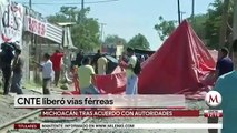 CNTE liberó vías férreas en Michoacán