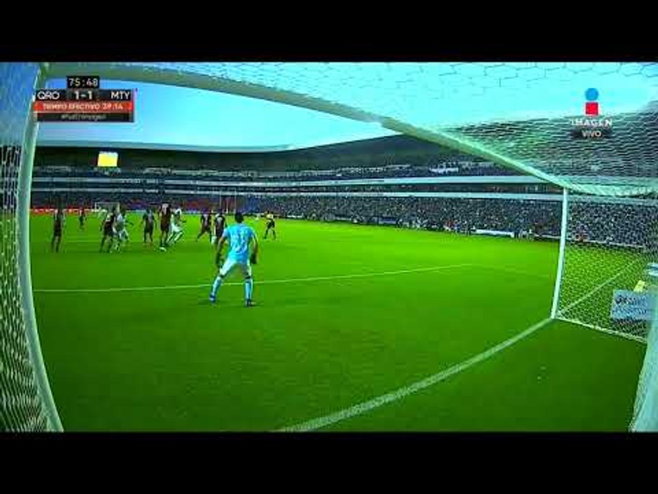 Disparo de Monterrey que pasa muy cerca del arco queretano | Liga MX