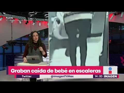 ¡Así fue como una bebé se cayó por las escaleras eléctricas! | Noticias con Yuriria Sierra
