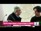 Joven burla seguridad para hacer petición a AMLO | Noticias con Yurira Sierra