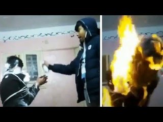 #HuachicolChallenge: Bañarse en gasolina y prenderse fuego como alusión a Tlahuelilpan