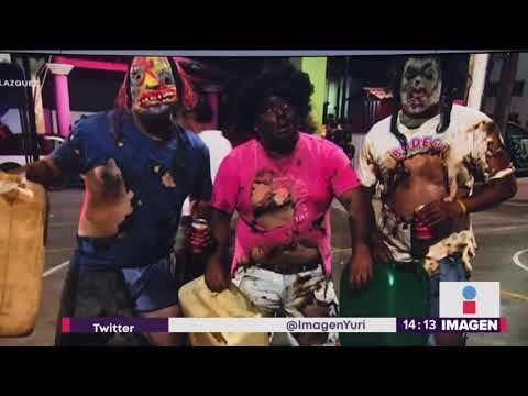 Jóvenes se disfrazaron de huachicoleros quemados a carnaval | Noticias con Yuriria