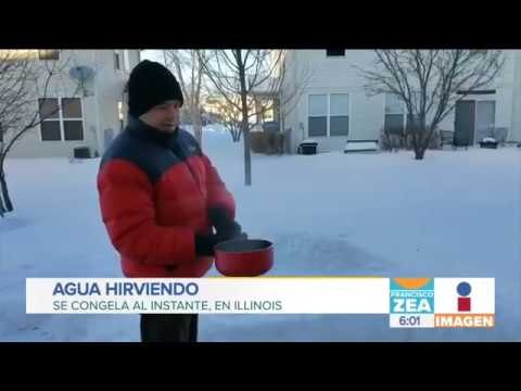Agua hirviendo se convierte en nieve ¡en cuestión de segundos! | Noticias con Francisco Zea