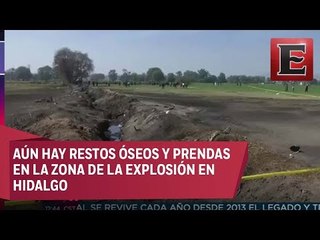 Así quedó la zona de la explosión en Tlahuelilpan