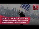 Chocan policías y manifestantes en Grecia; al menos 12 heridos