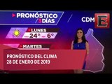 Clima para hoy 28 de enero de 2018