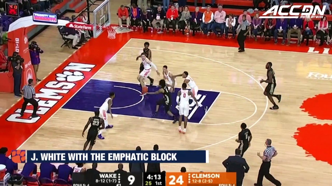 Clemson's Javan White With The Emphatic Block