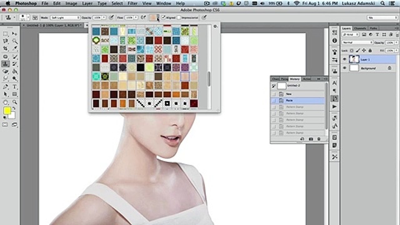 How to use a Pattern Stamp Tool in Photoshop