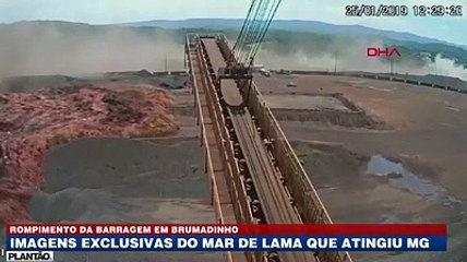 Brezilya'da çöken barajın güvenlik kamera görüntüleri yayınlandı