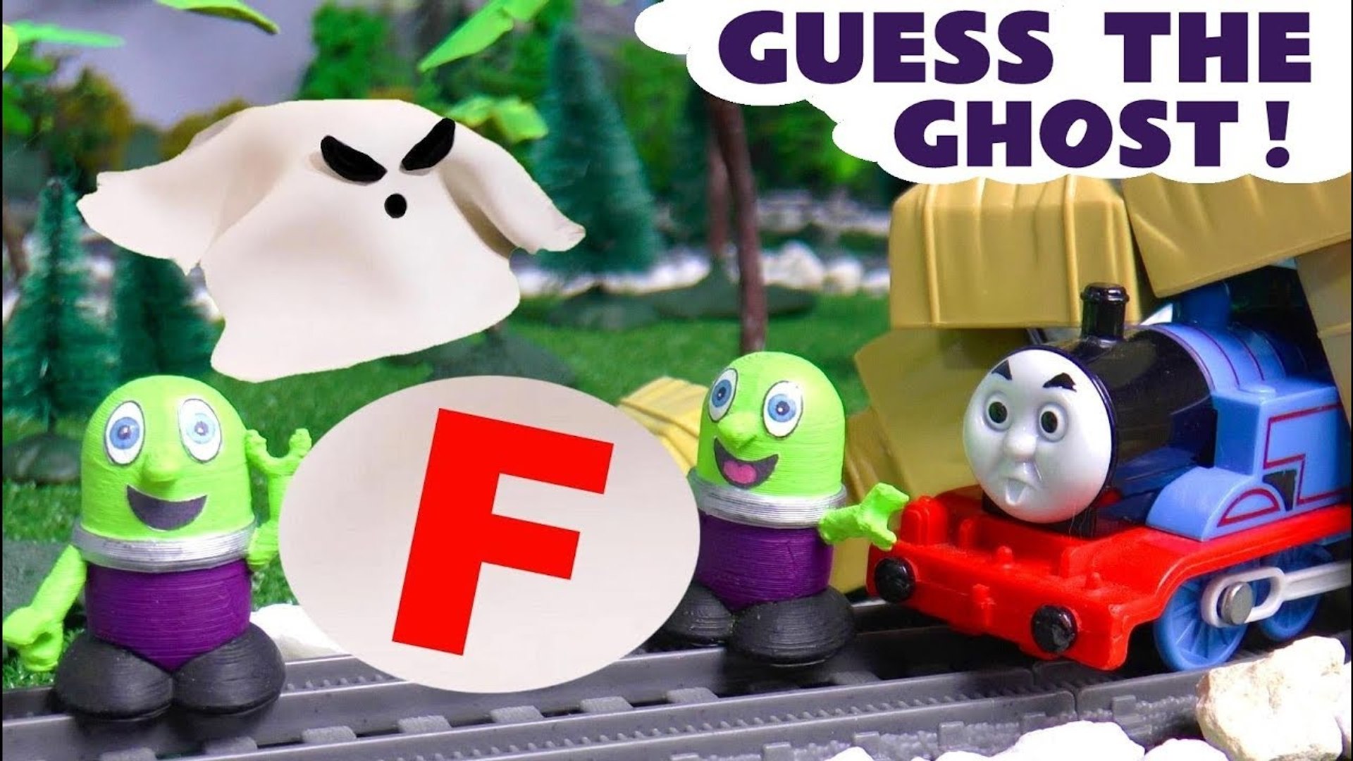 Thomas and Friends Learn English with Play Doh Game Guess the Ghost with  the Funny Funlings and Thomas the Tank Engine, learn letters in this  educational family friendly full episode English story