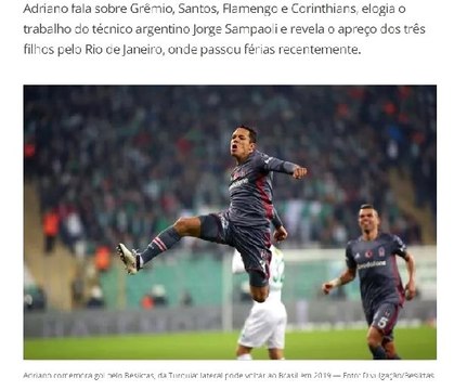 Adriano: Brezilya'ya Dönmeyi Düşünüyorum
