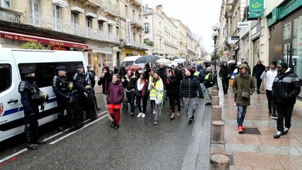 Quelques Gilets jaunes ont défilé rue de la République à Avignon.