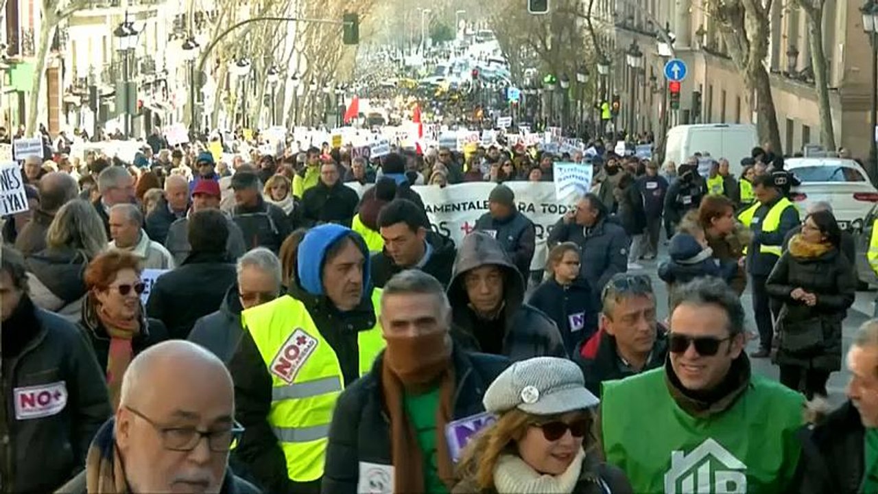 Madrid: Rentner demonstrieren für höhere Renten