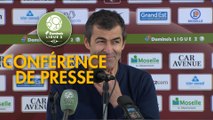 Conférence de presse FC Metz - ESTAC Troyes (1-1) : Frédéric  ANTONETTI (FCM) - Rui ALMEIDA (ESTAC) - 2018/2019