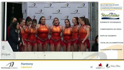 Championnats régionaux de patinage synchronisé 2019 / Pré-Novice_Novice