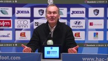 Réaction d'Oswald Tanchot et Jean-Marc Furlan après Le Havre AC - Stade Brestois 29