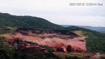 Momento em que a Barragem de Brumadinho se rompeu