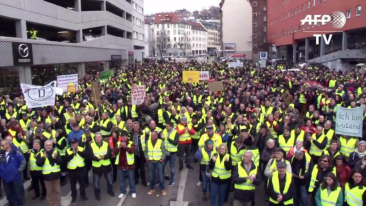 Protest gegen Diesel-Fahrverbot in Stuttgart