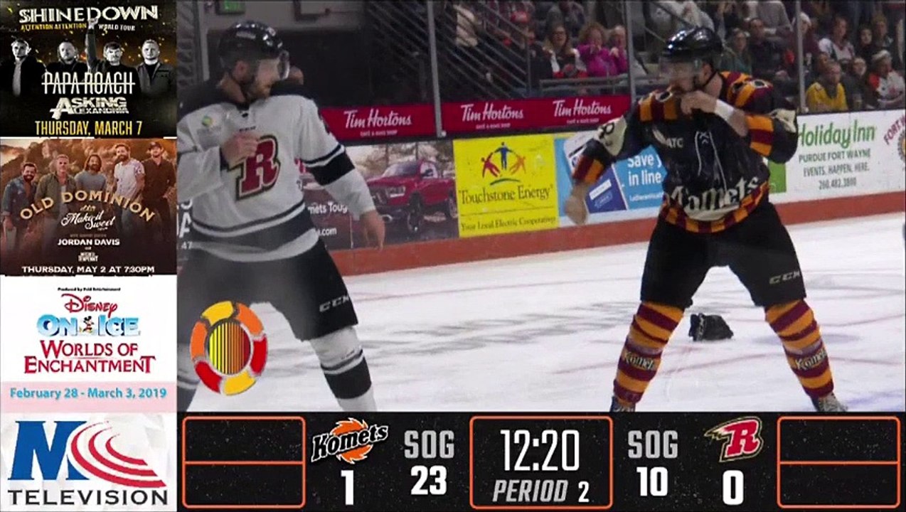 ECHL Rapid City Rush 2 at Fort Wayne Komets 1