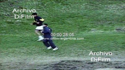 Diego Maradona training in San Carlos de Bariloche - Argentina 1996