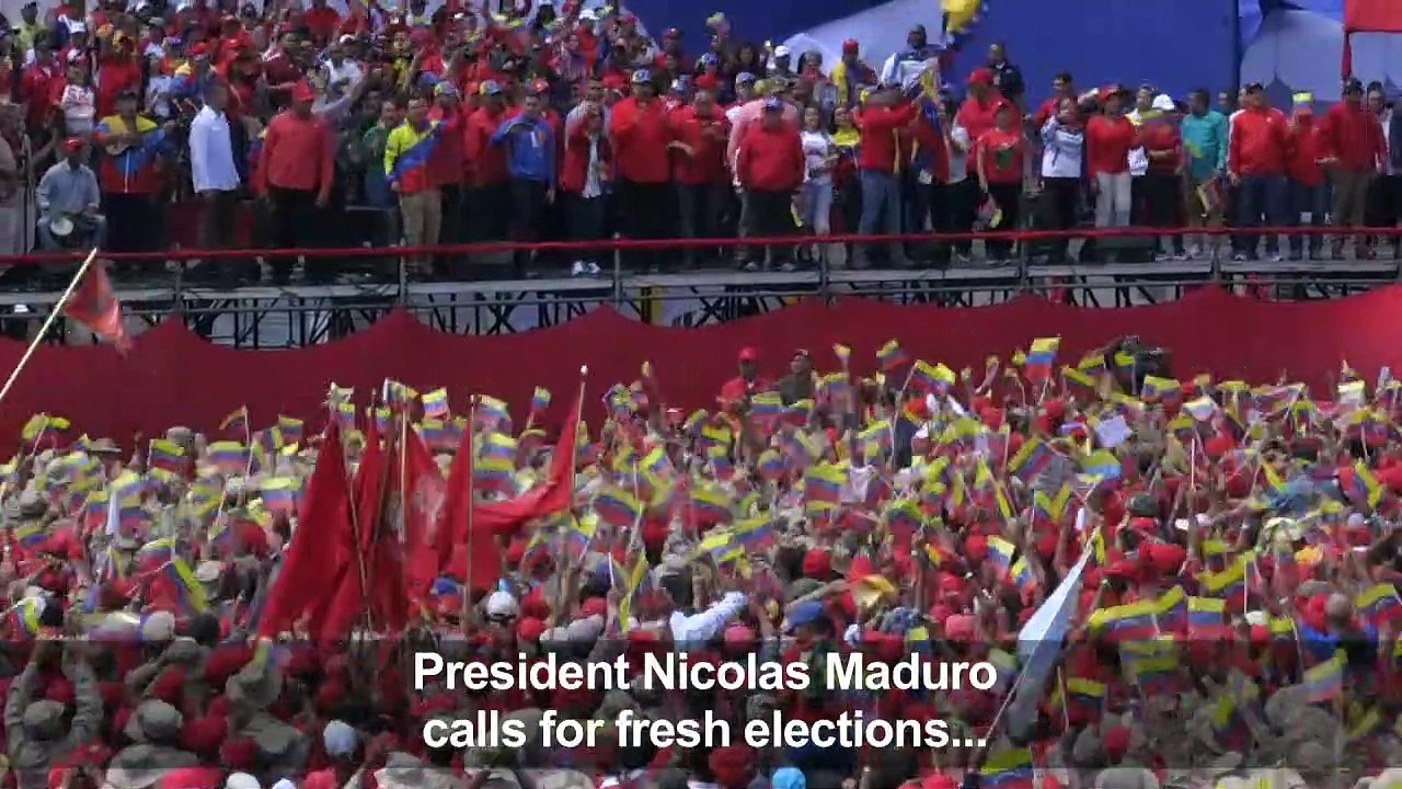 Venezuelans rally for and against embattled Maduro
