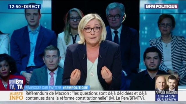 Marine Le Pen sur le Brexit : L'Union européenne cherche à créer une sorte de guerre civile en Irlande