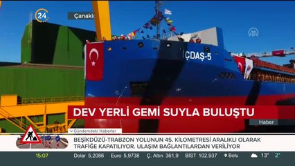 Gemi suya indirildi