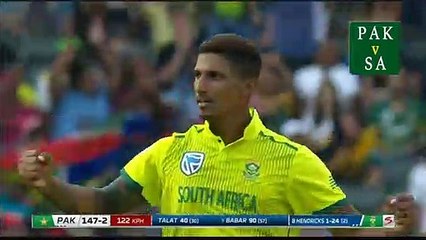 2nd ODI: Baber Azam dismissal by Hendricks