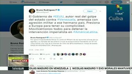 Canciller de Cuba acusa a EEUU ser autor real del golpe en Venezuela