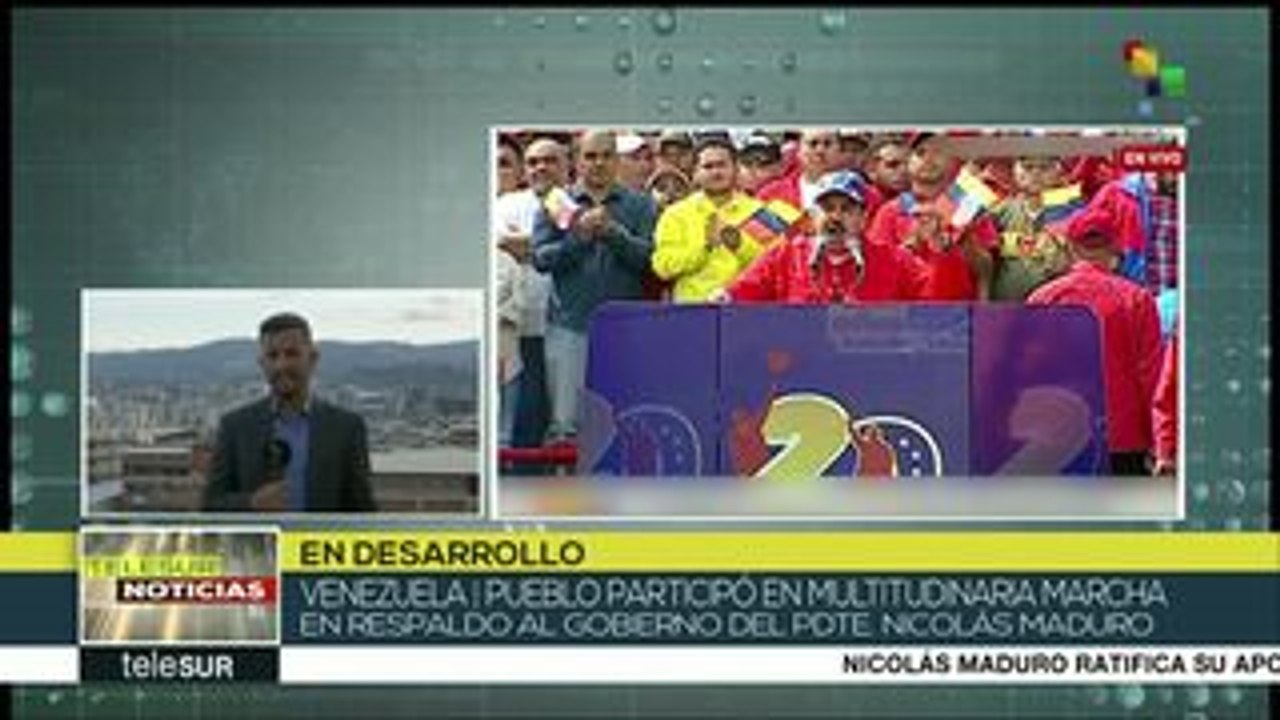 Multitudinaria marcha en respaldo al gobierno de Nicolás Maduro