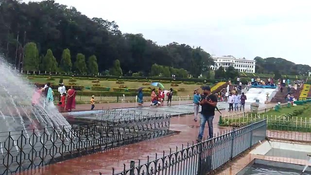 Water falls in the park!