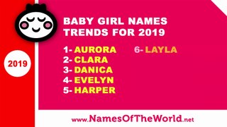 Baby girl names trends for 2019 - the best baby names - www.namesoftheworld.net