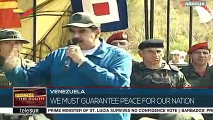 President Nicolas Maduro Visits Naval Base