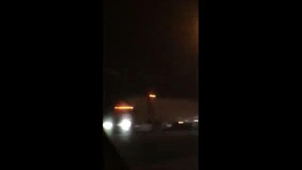 Huge flying object with flashing lights sighted