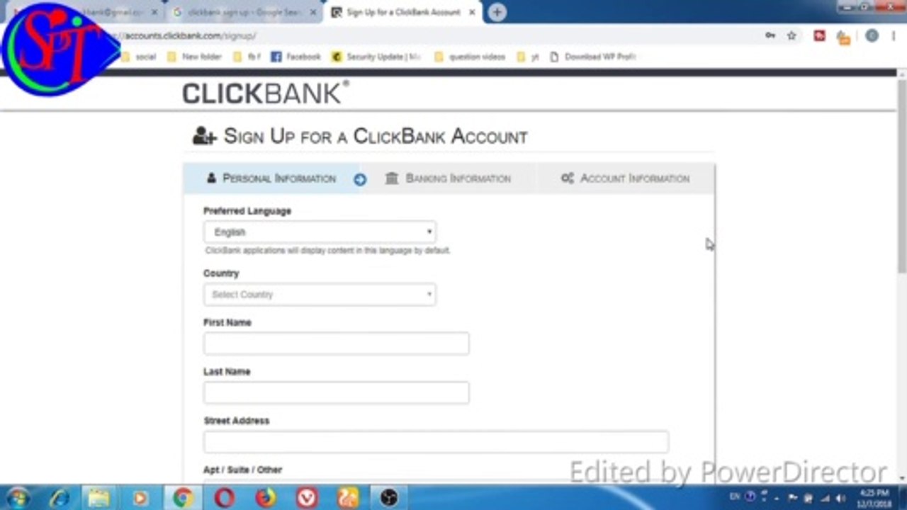 how to sign up clickbank account step by step