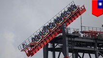 Riders hang 16 stories from tilting coaster after it malfunctions