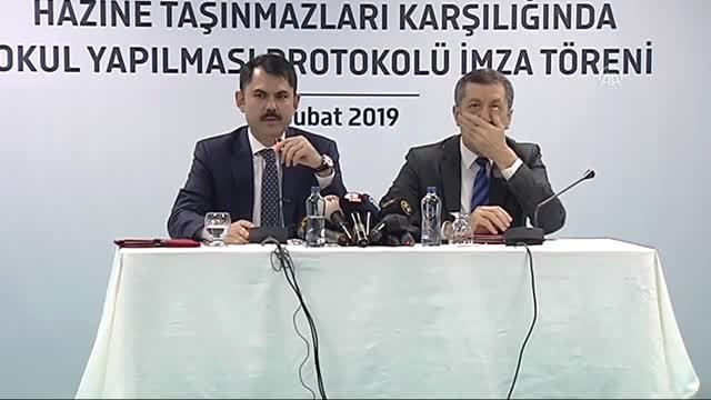 Hazine Taşınmazları Karşılığında Okul Yapılmasına İlişkin Protokol Ün İmza Töreni - Bakan Kurum