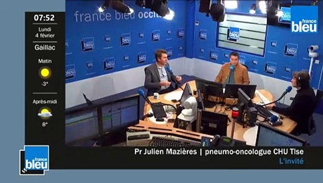 Le professeur Julien Mazières du CHU de Toulouse invité de France Bleu Occitanie