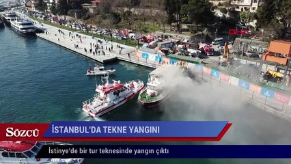 Sarıyer'de tekne yangını