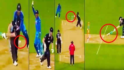 ரன் ஓட ஆசைப்பட்ட நியூசி. வீரர்! ரன் அவுட் செய்த டோனி- வீடியோ