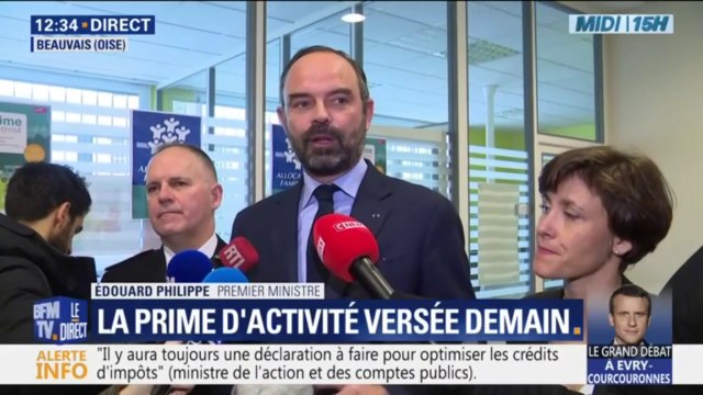 Édouard Philippe: Dès demain, 3,5 millions de foyers dont 700.000 nouveaux vont bénéficier de la prime d'activité