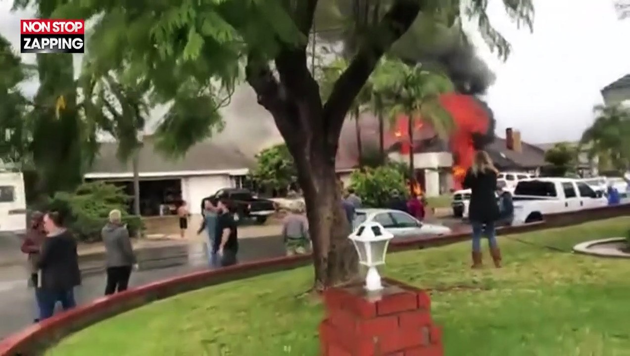 Californie : un avion s'écrase dans un quartier résidentiel, 5 morts (vidéo)