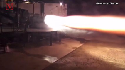 Watch as Elon Musk Gives Us Sneak Peak at First Firing of New Raptor Engine