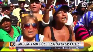 Maduro y Guaidó se desafían en las calles