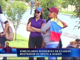 Venezolanos residentes en Ecuador mostraron su apoyo a Guaidó