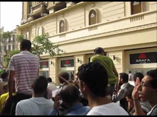 انصار حمدين يعترضون على نتيجة الإنتخابات.