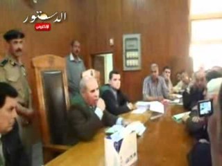 جانب من جلسة محاكمة ضباط الشرطة بالغربية